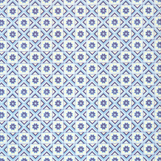 Geometric Blue Tiles Italian Paper ~ Tassotti